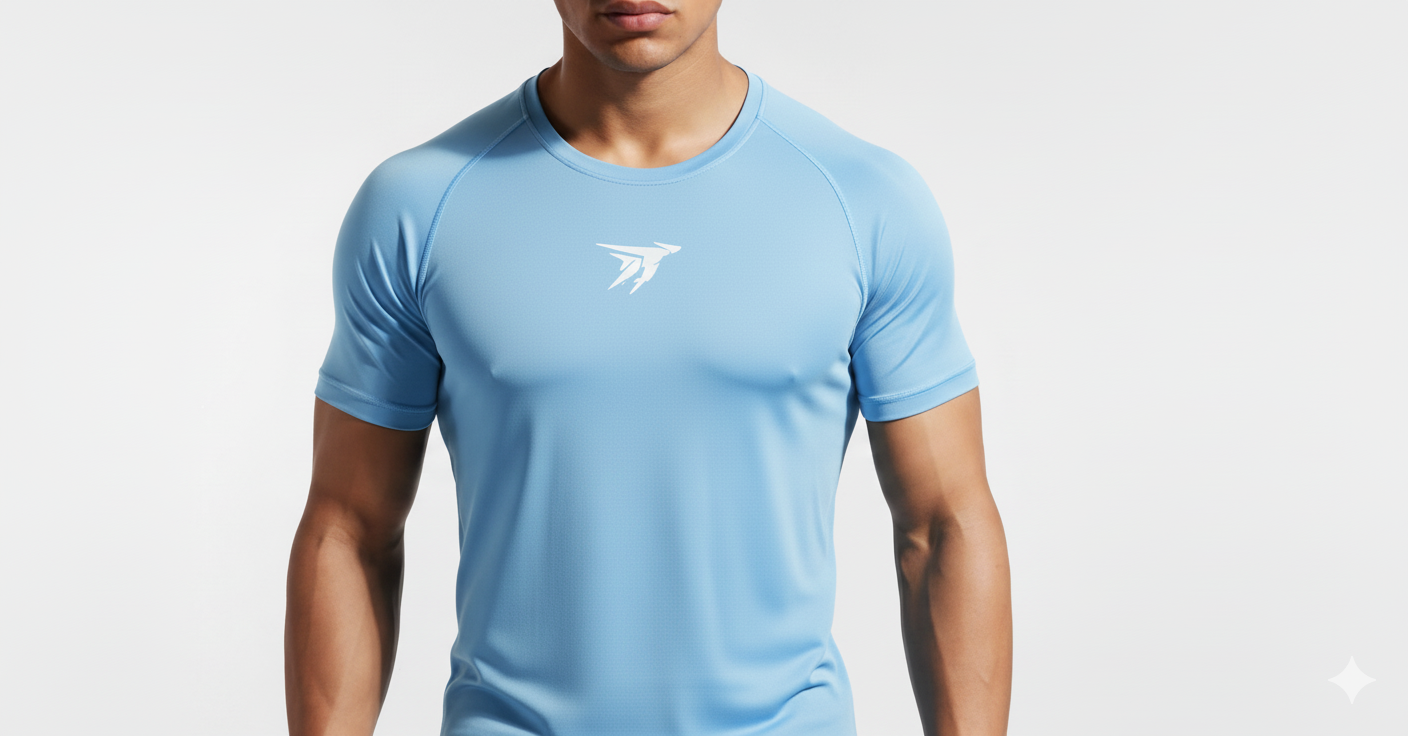 DIRIX Basic Short Sleeve T-Shirt – Sky Blue
