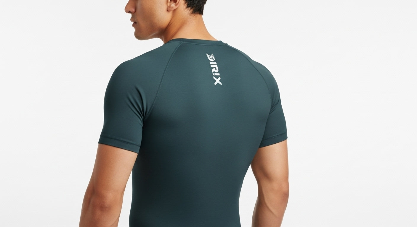 DIRIX Basic Short Sleeve T-Shirt – Dark teal petroleum